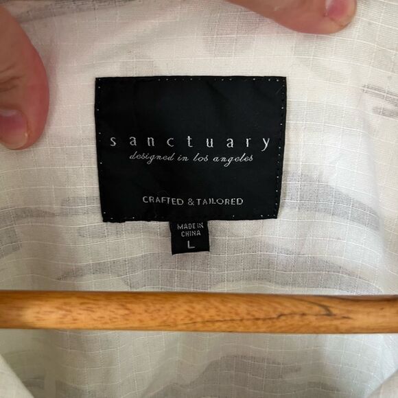 Anthropologie Sanctuary NWOT Neutral Camouflage Military Style Shacket Jacket - Picture 6 of 9